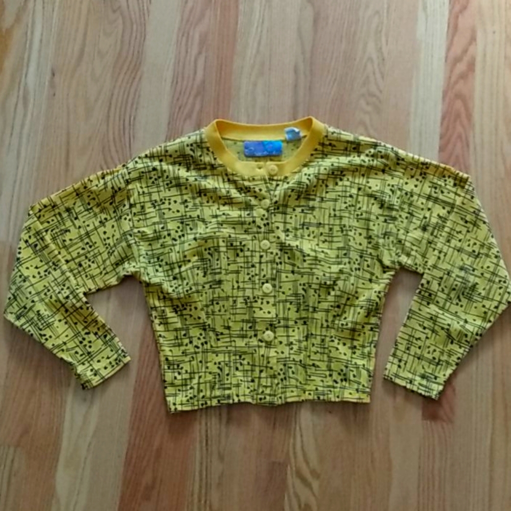 Vintage button up crop top